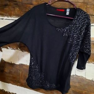 Black BKE Red blouse size small
